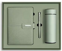 Cérémonie d'ouverture - Ensemble cadeau d'entreprise promotionnel de luxe en acier inoxydable avec impression UV - Thermos 3-en-1, stylo et carnet