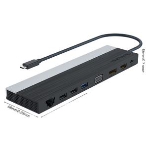 Wavlink 12-en-1 USB C Hub Plug-and-Play Triple Display Adapter avec pour <span class=keywords><strong>HDMI</strong></span> <span class=keywords><strong>VGA</strong></span> Compatible Windows/<span class=keywords><strong>Mac</strong></span> USB 3.0 Interface en Sto - Product Image 1