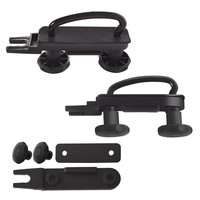 Kit d'accessoires pour boîte de toit OLIVER – Fixations métalliques en U, patins adhésifs, sangles de déverrouillage rapide et écrous