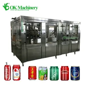 XP437 Aluminum Can Soda Water Drink Making Filling Sealing Seaming Machine Production Line Plant Price