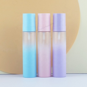 PET lujo 60ml/80ml/90ml/100ml botella de loción de plástico bomba de spray mate degradado Color rosa <span class=keywords><strong>violeta</strong></span> azul lujo embalaje degradado - Product Image 2