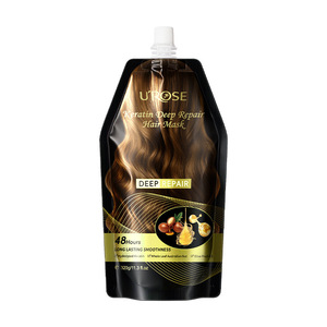 Masque capillaire réparateur en profondeur à la kératine UROSE 500g Répare les cheveux abîmés en profondeur - Product Image 3