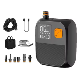 Pompe à air portable rechargeable avec 6 embouts, affichage numérique, <span class=keywords><strong>gonfleur</strong></span> électrique sans fil pour SUP, tente de <span class=keywords><strong>camping</strong></span>, bouée de natation - Product Image 2