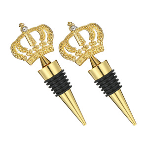 Crown Wine Bottle <b>Stopper</b> Zinc Alloy TPR Sealing Plug For Champagne Red Wine - Product Image 3