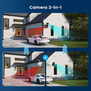Outdoor Dual-Lens Draadloze Ip Beveiliging Cctv Ptz Dome Camera 6mp Ai Menselijke Detectie Koppeling Alarm Ip Wifi Icsee Ptz Camera