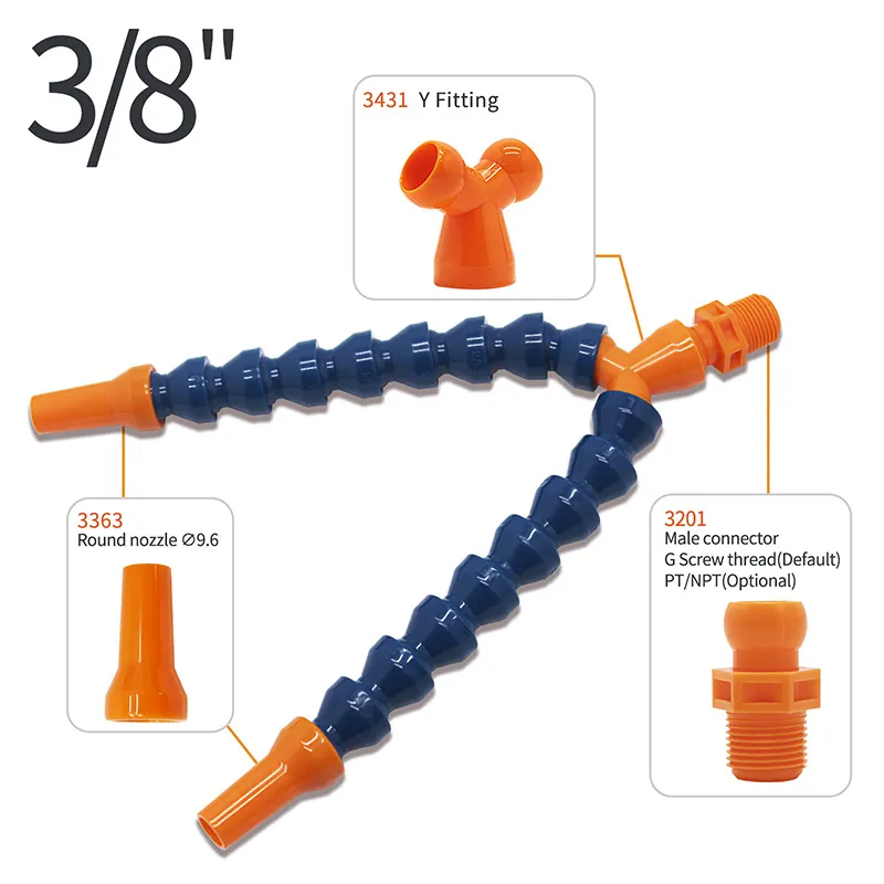 Насадка воздушного давления серии 3/8, регулируемый шланг для охлаждения воды, инструмент для регулировки трубы