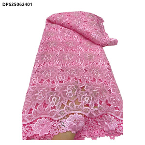 Latest African <strong>Soft</strong> Luxury Guipure <strong>Lace</strong> <strong>Fabric</strong> Nigerian Flower Pattern Guipure Cord <strong>Lace</strong> <strong>Fabric</strong> - Product Image 5