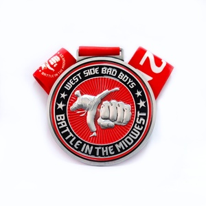 Fabricante de Medallas, Diseño Gratuito, Medalla Deportiva de Metal Personalizada para Karate, Kickboxing, Taekwondo, en Oro - Product Image 3