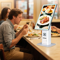 Borne tactile de commande automatique de 21,5 pouces pour comptoir de bureau, idéale pour les cafés, bars à café et la commande de menus et de plats