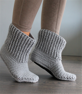 S9530 Offre Spéciale 2023 <span class=keywords><strong>chaussettes</strong></span> épaisses tricotées à la main pour femmes et filles, chaussons en Crochet duveteux avec semelles végétaliennes faites à la main - Product Image 5