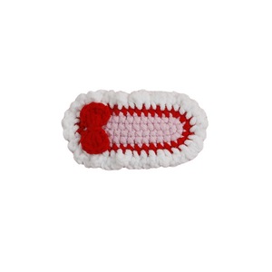 Serie Sweet Princess: Pasadores <span class=keywords><strong>de</strong></span> pelo con lazo tejidos a mano y gorros <span class=keywords><strong>de</strong></span> lana para niñas, productos terminados. - Product Image 5