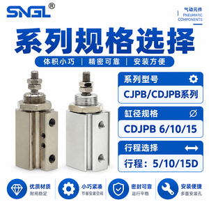 Cylindre à aiguille miniature à filetage externe CDJPB CDJPB/CDJPD6/10/15/16-5/10/15/20/25D - Product Image 3
