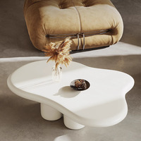Table à thé nuage de style nordique crème moderne lumière de luxe design créatif en bois pour salle à manger salon usage domestique ensemble de meubles