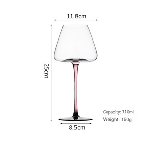 <span class=keywords><strong>Gobelet</strong></span> de Bourgogne de luxe haut de gamme, cadeau d'anniversaire, verre en cristal rose pour filles, verre à vin rouge - Product Image 3