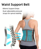 Nouvel Arrivage – Ceinture de Soutien Lombaire Ajustable à Double Compression Élastique pour Hommes et Femmes, 6 Bretelles, pour Soulager les Douleurs Dorsales