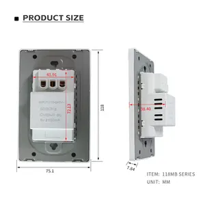 Bel Design US Standard White PC Wall plate Multi 6 pin 6 fori presa A muro presa USB con doppia porta di tipo A
