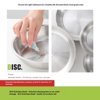 Assiette ronde en acier inoxydable 304, assiette à dîner pour la maison, assiette à dessert, assiette de service alimentaire, plateau plat épaissi