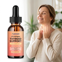 Gouttes liposomales OEM pour la thyroïde, vitamines et Ashwagandha, soutien énergétique et immunitaire, suppléments naturels, gouttes liquides liposomales pour la thyroïde