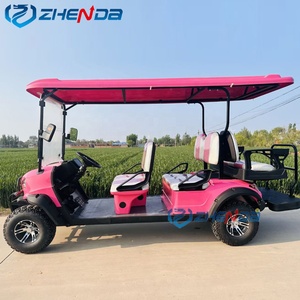 Custom Pink Electric Golf Cart 48V Battery Sightseeing Off-Road Vehicle - Product Image 2