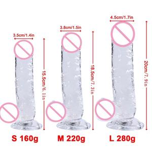 無料サンプルリアルなディルドアナルプラグバットプラグ女性のためのエロペニス大人の大人のおもちゃディルドバイブレーター - Product Image 5