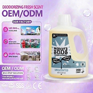 Detersivo Liquido Molly's Suds per Pelli Sensibili <span class=keywords><strong>HE</strong></span> 2x Concentrato Senza Profumo 100 <span class=keywords><strong>Fl</strong></span> oz (200 Lavaggi) per Lavatrice - Product Image 1