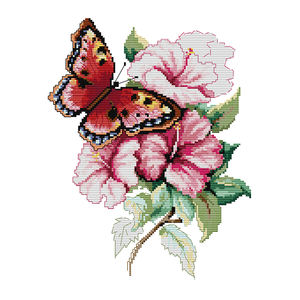 2025 NKF decoración del hogar Juegos de bordado mariposa amor flor 18 patrón <span class=keywords><strong>Aida</strong></span> <span class=keywords><strong>tela</strong></span> punto de cruz algodón, textil y <span class=keywords><strong>tela</strong></span> - Product Image 1