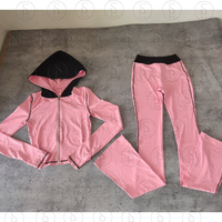 Vêtements pour femmes, sweat-shirts Y2k à fermeture éclair avec pantalon capri, ensemble de yoga 2 pièces pour femmes, ensemble de survêtement pour femmes