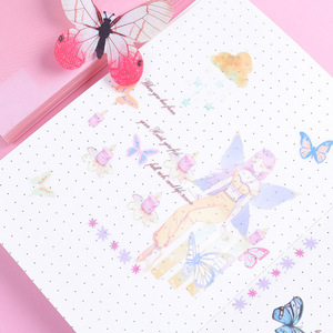 Dễ thương bướm tình yêu Bài Thơ thú cưng trong suốt Băng Washi thiết lập loạt tin nhắn và băng giấy in Sticker 5 miếng - Product Image 3