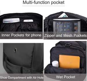 Échantillon gratuit Sac à dos d'extérieur imperméable Boîte de rangement pour chaussures Chaussons Baskets Sac Cubes de rangement pliables Sacs de rangement pour chaussures - Product Image 5