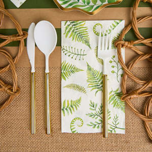 ชุดจานกระดาษลายลูกไม้สีเขียวแบบใช้แล้วทิ้งสำหรับตกแต่งโต๊ะงานเลี้ยงฤดูใบไม้ผลิ ยี่ห้อ Damai Custom Disposable Party Tableware - Product Image 5