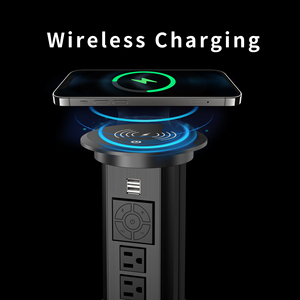 Nhà Bếp thiết bị chuyển mạch và ổ cắm Pop Up Outlet chúng tôi cắm USB sạc 15W sạc không dây Pop Up Ổ cắm điện cho máy tính để bàn văn phòng - Product Image 4