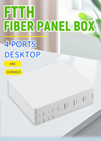 Caja de terminales de panel de fibra FTTH Caja de distribución de escritorio de cable de fibra óptica de 4 puertos FDB