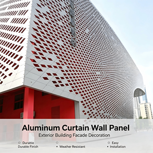 Panel de Pared Cortina de Aluminio, Revestimiento de Fachada Exterior, Resistente a la Intemperie, Decoración de Edificios - Product Image 6
