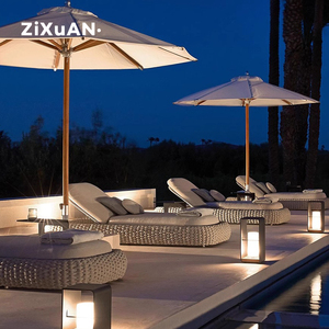 Chaise longue de plage nordique en aluminium, mobilier de jardin, ensemble repas d'extérieur en corde tressée, lit <span class=keywords><strong>pliant</strong></span> d'été, chaise longue de terrasse, <span class=keywords><strong>transat</strong></span> en rotin - Product Image 6