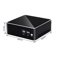 Nuevo J4125 Mini PC Quad Core DDR4 RAM MSATA SSD Pantalla 4K de baja potencia Win10/11 1000M LAN 6 * Computadora portátil USB