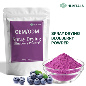 100% wasserlösliches, saftreiches Heidelbeerpulver mit Maltodextrin-Trägerstoff für Smoothies, Gummibärchen und Sprühgetrocknete Heidelbeeren - Product Image 1