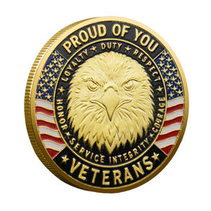 Moneta Commemorativa in Metallo Pressofuso 3D Personalizzabile con Emblema Aquila, per il Patriotismo degli Esercatori Militari - Edizione Speciale in Omaggio ai Veterani - Product Image 3