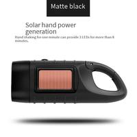 Linterna solar de manivela para emergencias al aire libre, mini lámpara de mano autogeneradora