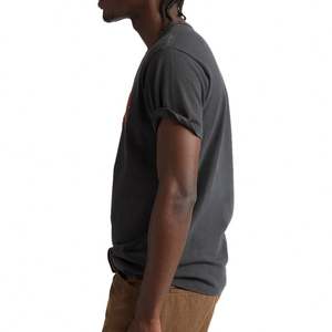 Camiseta Casual de Verano para Hombre con Logotipo Personalizado Bordado, Talla Grande, Algodón y Cáñamo, 200 Gramos, Tejido de Punto, Patrón de Letras, Ecológica - Product Image 4