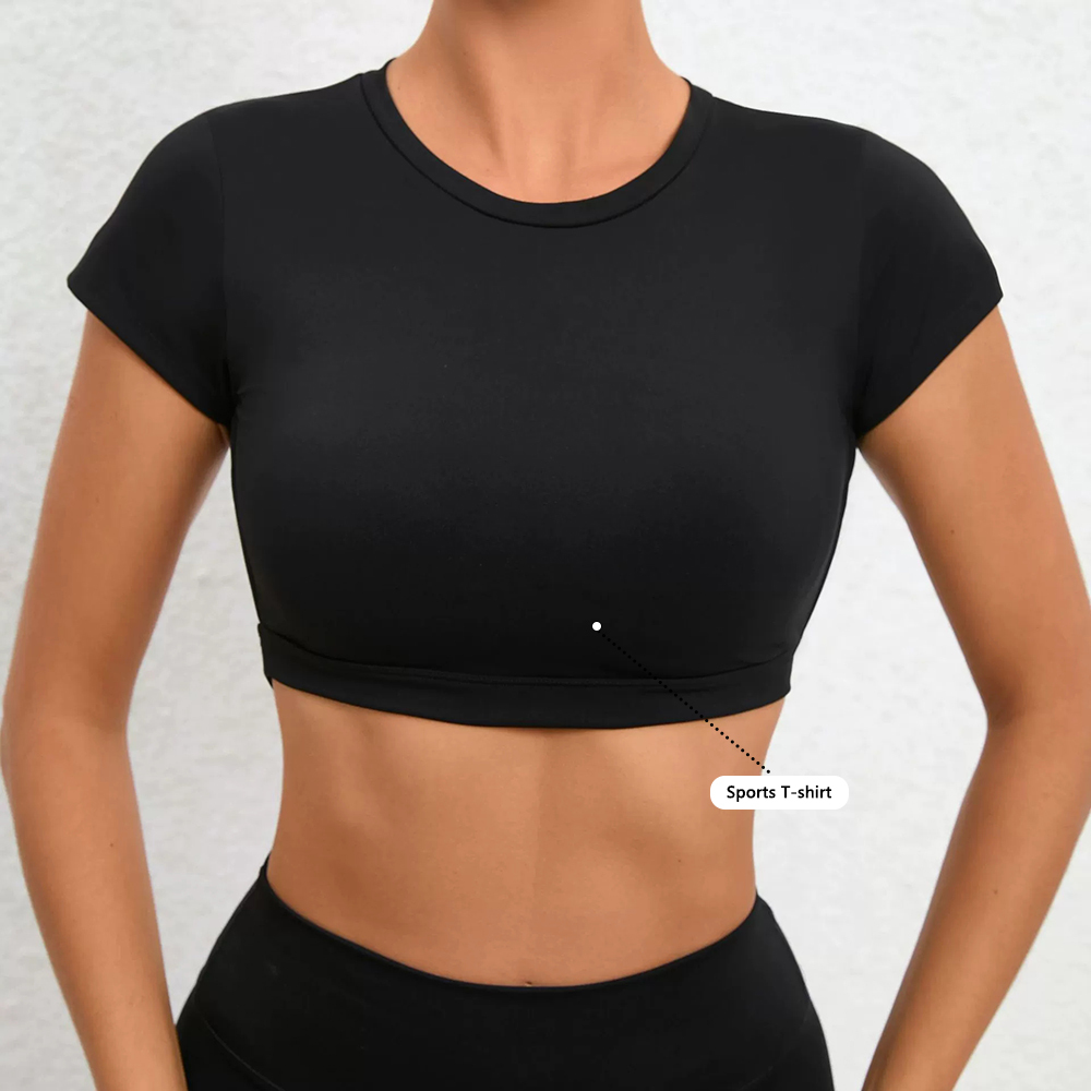 Wholesale S-L Yoga Clothes Tight Fitting Quick Drying Exercise Yoga Tops Outdoor Running Beautiful Back Fitness T-shirts