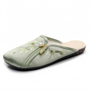 <span class=keywords><strong>Zapatos</strong></span> Casuales de Lino con Bordado de Flores de Ciruelo para Verano, Transpirables y Absorbentes del Sudor, para <span class=keywords><strong>Hombre</strong></span> y Mujer, con Entresuela de EVA Suave para Interiores - Product Image 2