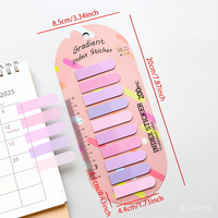 Offre Spéciale – Bloc-notes autocollants Morandi multicolores en PET semi-transparent, personnalisables, 200 feuilles, avec règles