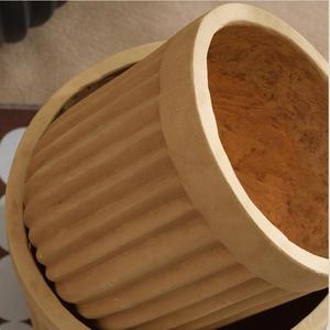 <span class=keywords><strong>Vaso</strong></span> da Pavimento Minimalista in Ossido di Magnesio a Righe, Grande <span class=keywords><strong>Vaso</strong></span> per Piante da Interno per Soggiorni, Stile Wabi-Sabi - Product Image 3