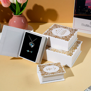 OEM Luxury Rectangle <b>Book</b> Style Magnetic Jewelry <b>Box</b> with Custom Logo Cardboard Gift Packaging for Jewelry Brand - Product Image 4
