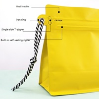 Vente en gros 250g 500g personnalisé imprimé étanche à l'humidité feuille d'aluminium fermeture à glissière fond plat sac pochette en plastique paquet de café