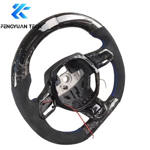 Volant de voiture personnalisé en cuir alcantara, en fibre de carbone forgée, pour Lamborghini Urus Hurracan Evo <span class=keywords><strong>Gallardo</strong></span> - Product Image 5