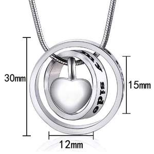Toujours dans Mon <span class=keywords><strong>Coeur</strong></span>, non Plus par Mon Côté Crémation Commémoratif Urne Collier pour Cendres Pendentif Bijoux pour les femmes-<span class=keywords><strong>amour</strong></span> - Product Image 2
