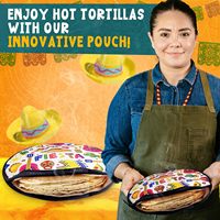 Réchauffeur de tortillas surdimensionné de 12 pouces sans BPA pour micro-ondes Réchauffeur de taco Gardez les tortillas au chaud jusqu'à 1 heure