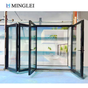 Puerta Plegable Exterior de Aluminio de Alto Rendimiento, Doble Vidrio Aislante, Eficiente Energéticamente e Insonorizada, Puerta de Balcón - Product Image 2