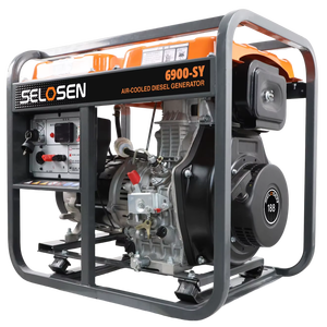 6200w 6KW Time Display 6.2kW 7.5KVA Three Phase <b>Generator</b> 400V Open Frame 10h Runtime Start 6900S-3 Complete <b>Generator</b> Se - Product Image 1